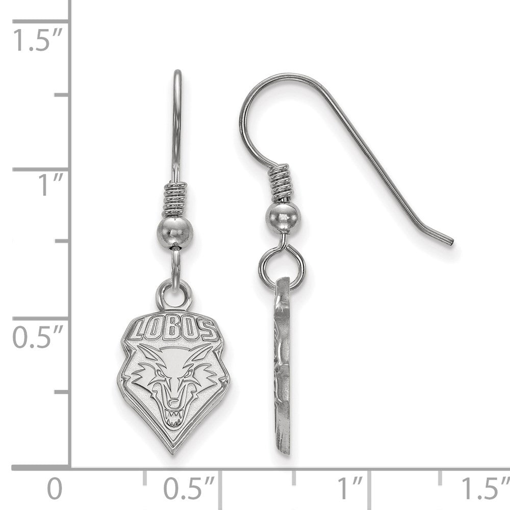 LogoArt Sterling Silver University Of New Mexico Small Dangle Earrings Wire