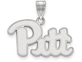 LogoArt Sterling Silver University Of Pittsburgh Medium Pendant Necklace