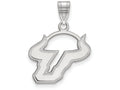 LogoArt Sterling Silver University Of South Florida Medium Pendant Necklace