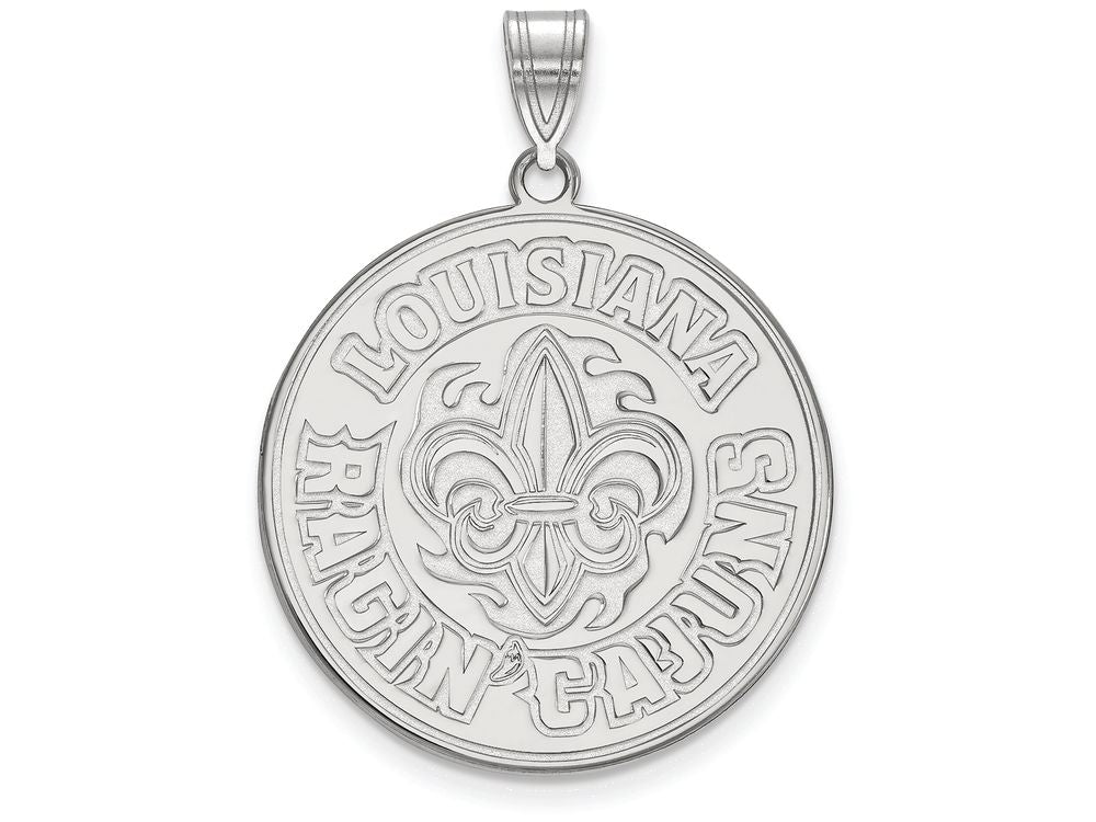 LogoArt Sterling Silver University Of Louisiana At Lafayette XL Pendant Necklace