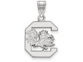 LogoArt Sterling Silver University Of South Carolina Medium Pendant Necklace