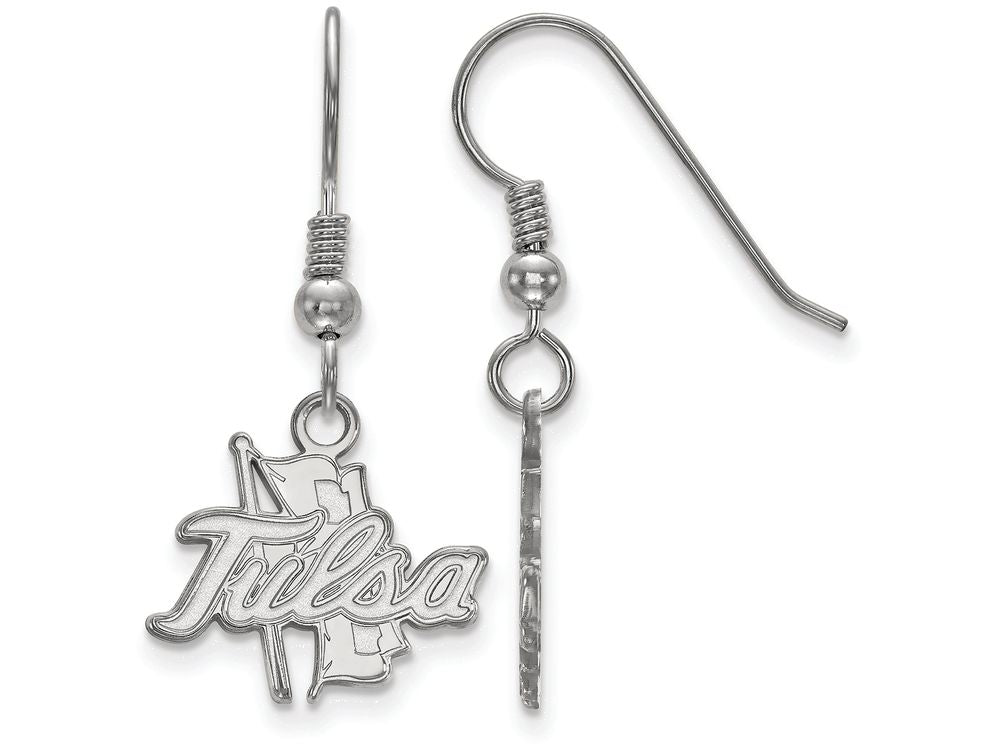 LogoArt Sterling Silver The University Of Tulsa Small Dangle Earrings Wire