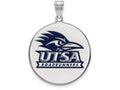 LogoArt Sterling Silver University Of Texas At San Antonio Xlarge Enamel Disc Pendant Necklace