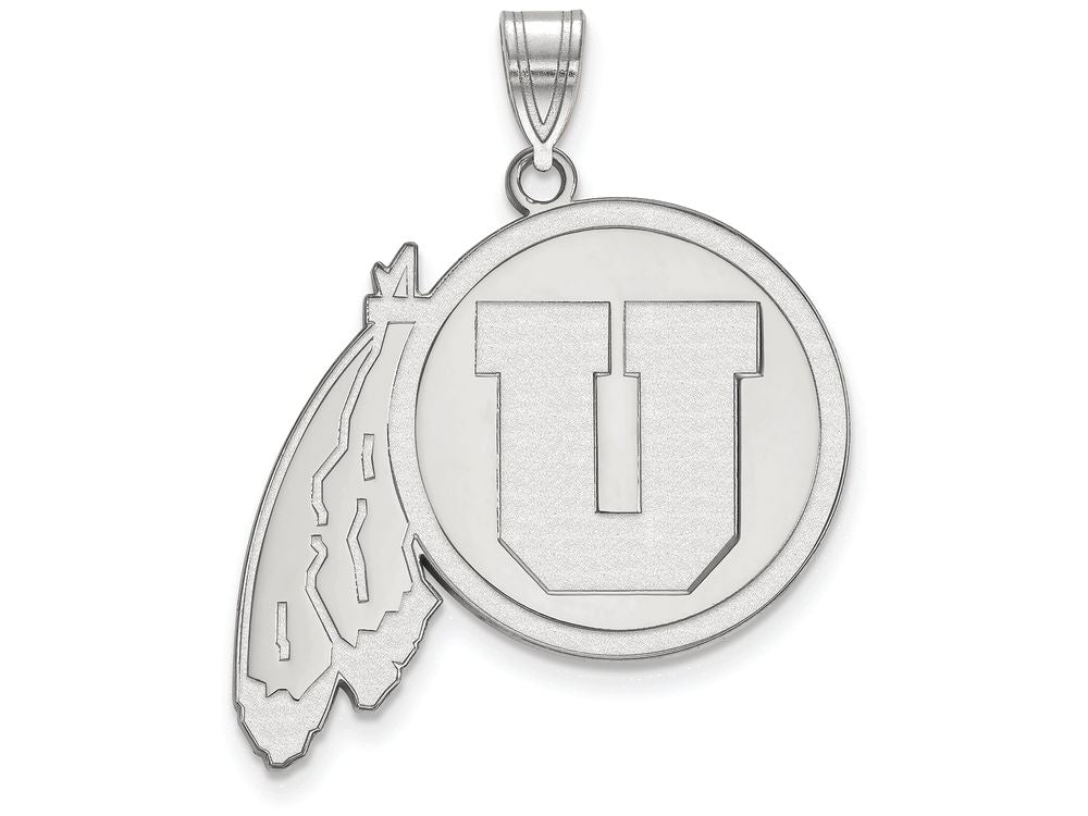 LogoArt Sterling Silver University Of Utah XL Pendant Necklace