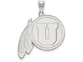 LogoArt Sterling Silver University Of Utah XL Pendant Necklace