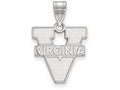 LogoArt Sterling Silver University Of Virginia Medium Pendant Necklace
