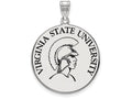 LogoArt Sterling Silver Virginia State University Xlarge Enamel Disc Pendant Necklace