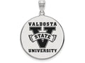 LogoArt Sterling Silver Valdosta State University Xlarge Enamel Disc Pendant Necklace