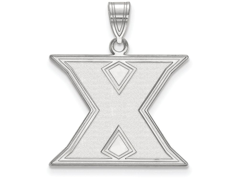 LogoArt Sterling Silver Xavier University Large Pendant Necklace