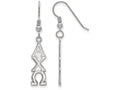 LogoArt Sterling Silver Alpha Chi Omega Dangle Medium Earrings