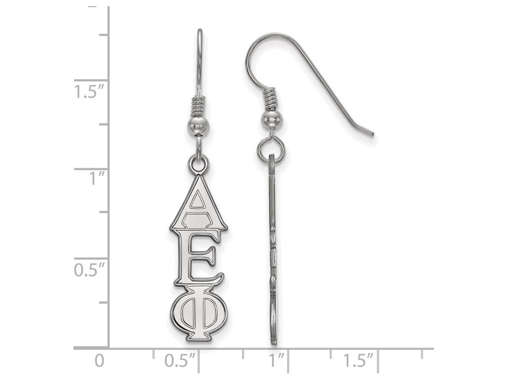 LogoArt Sterling Silver Alpha Epsilon Phi Dangle Medium Earrings