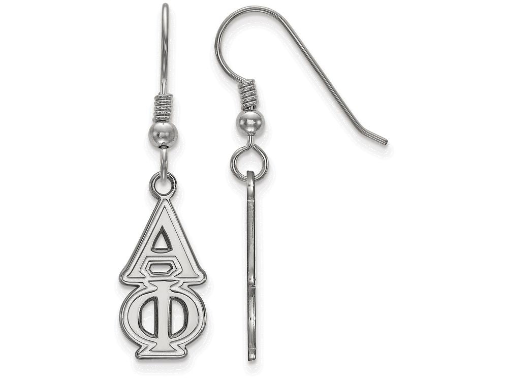 LogoArt Sterling Silver Alpha Phi Dangle Medium Earrings