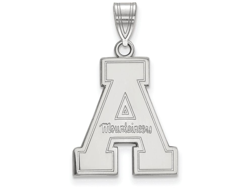 LogoArt Sterling Silver Appalachian State University Large Pendant Necklace