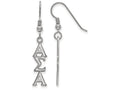 LogoArt Sterling Silver Alpha Sigma Alpha Dangle Medium Earrings