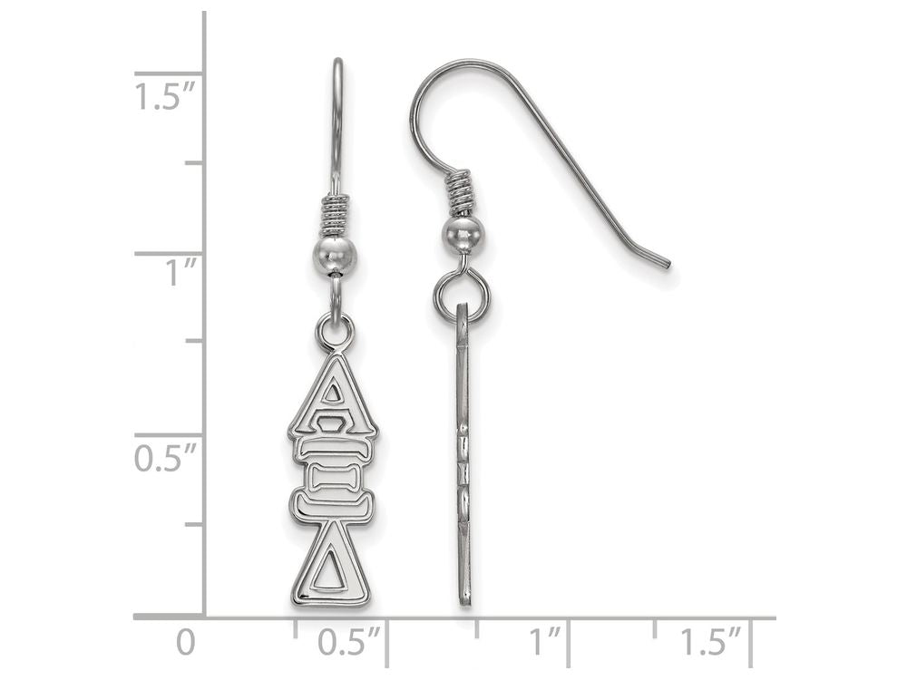 LogoArt Sterling Silver Alpha Xi Delta Dangle Medium Earrings