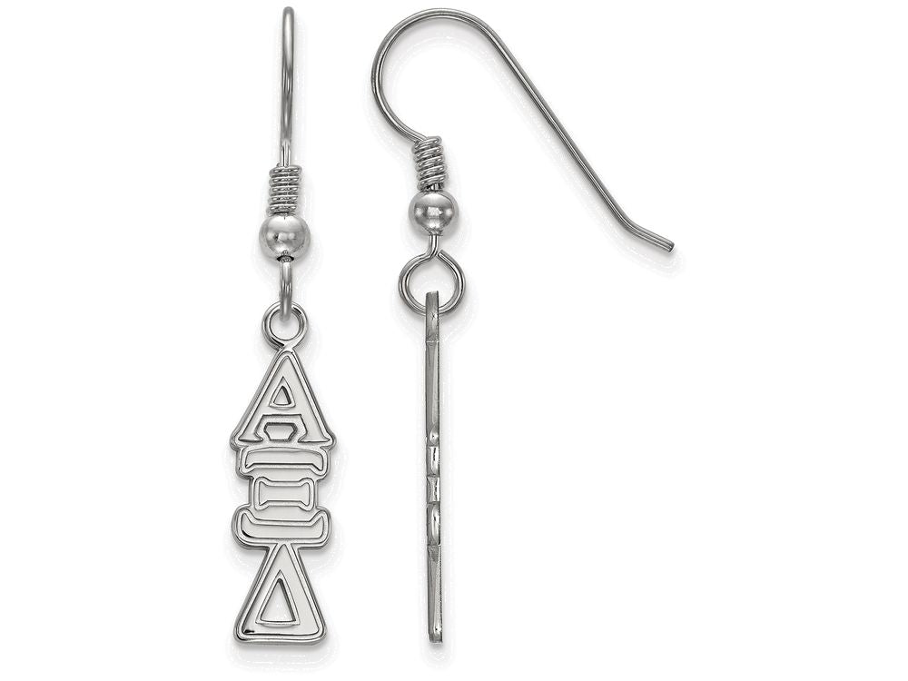 LogoArt Sterling Silver Alpha Xi Delta Dangle Medium Earrings