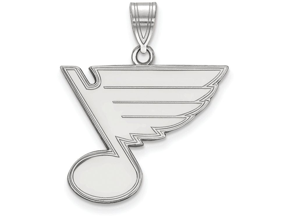 LogoArt Sterling Silver St. Louis Blues Large Pendant Necklace