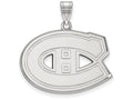 LogoArt Sterling Silver Montreal Canadiens Large Pendant Necklace