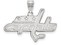 LogoArt Sterling Silver Washington Capitals Large Pendant Necklace
