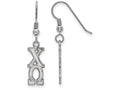 LogoArt Sterling Silver Chi Omega Dangle Medium Earrings