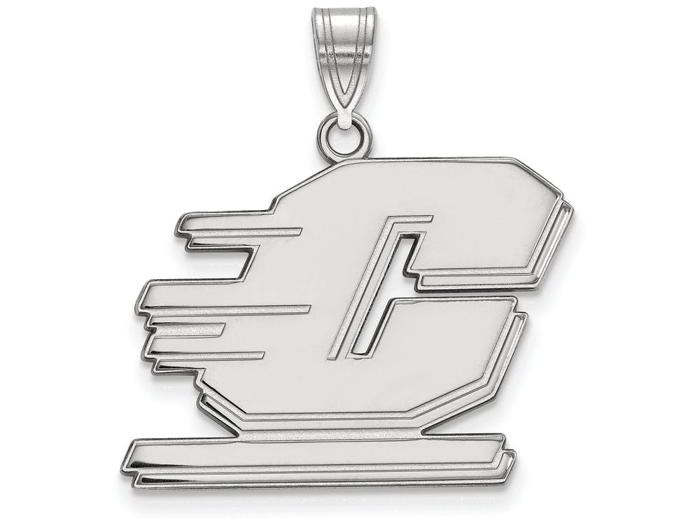 LogoArt Sterling Silver Central Michigan University Large Pendant Necklace
