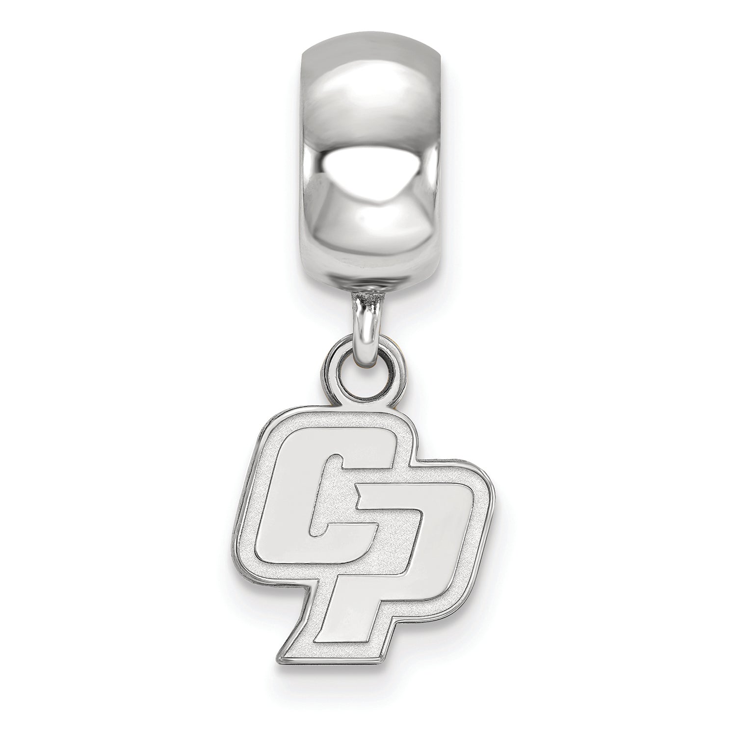 Logoart 925 Sterling Silver California Polytechnic State University Bead Charm Extra Small Dangle