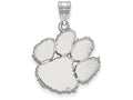 LogoArt Sterling Silver Clemson University Large Pendant Necklace