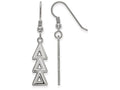 LogoArt Sterling Silver Delta Delta Delta Dangle Medium Earrings