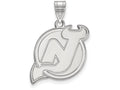 LogoArt Sterling Silver New Jersey Devils Large Pendant Necklace