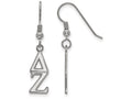 LogoArt Sterling Silver Delta Zeta Dangle Medium Earrings