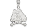 LogoArt Sterling Silver East Carolina University Large Pendant Necklace
