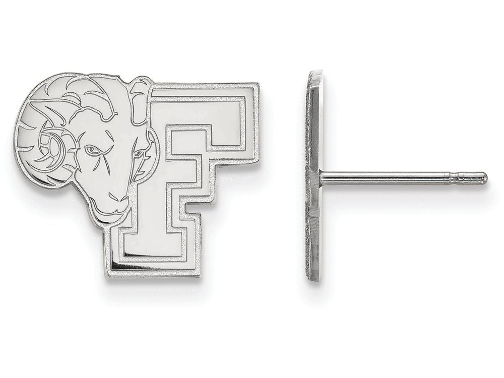LogoArt Sterling Silver Fordham University Small Post Earrings