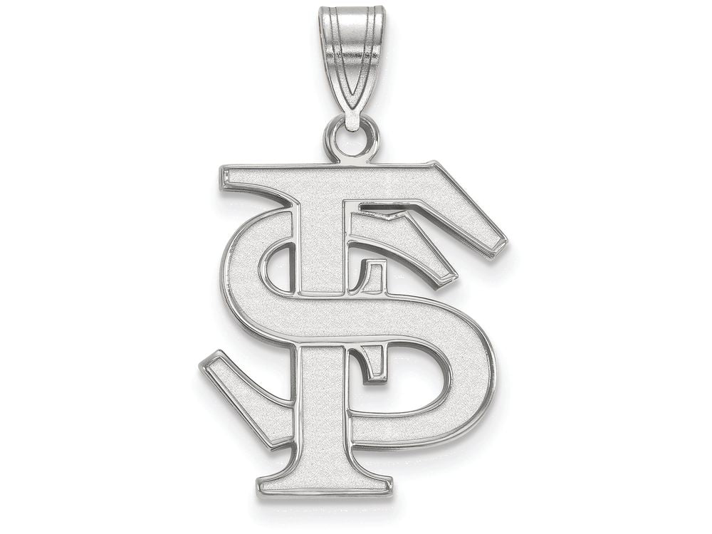 LogoArt Sterling Silver Florida State University Large Pendant Necklace