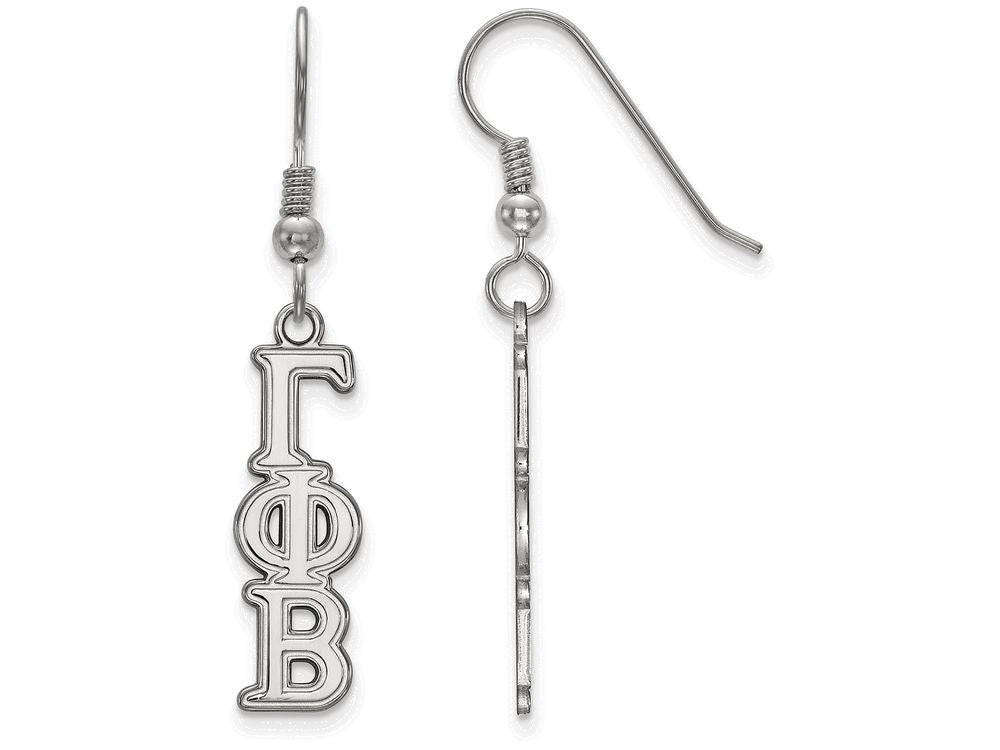 LogoArt Sterling Silver Gamma Phi Beta Dangle Medium Earrings