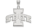 LogoArt Sterling Silver Iowa State University Large Pendant Necklace