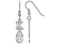 LogoArt Sterling Silver Kappa Alpha Theta Dangle Medium Earrings