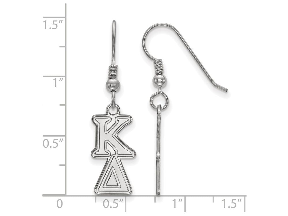 LogoArt Sterling Silver Kappa Delta Dangle Medium Earrings