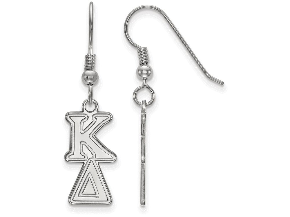 LogoArt Sterling Silver Kappa Delta Dangle Medium Earrings