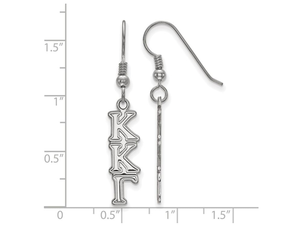 LogoArt Sterling Silver Kappa Kappa Gamma Dangle Medium Earrings