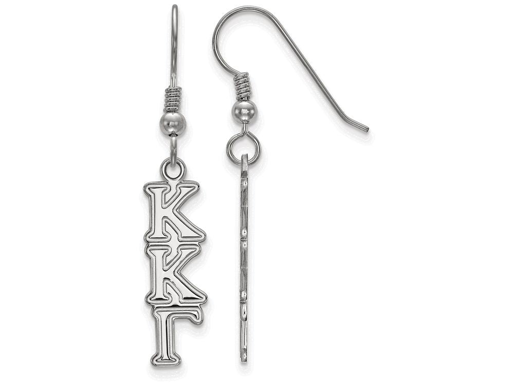 LogoArt Sterling Silver Kappa Kappa Gamma Dangle Medium Earrings