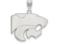 LogoArt Sterling Silver Kansas State University Large Pendant Necklace