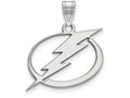 LogoArt Sterling Silver Tampa Bay Ligtning Large Pendant Necklace