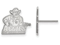 LogoArt Sterling Silver New Mexico State University Small Post Earrings