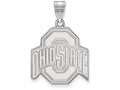 LogoArt Sterling Silver Ohio State University Large Pendant Necklace