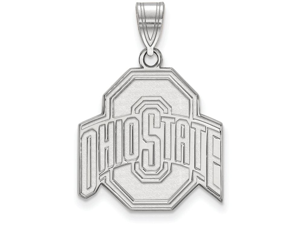 LogoArt Sterling Silver Ohio State University Large Pendant Necklace