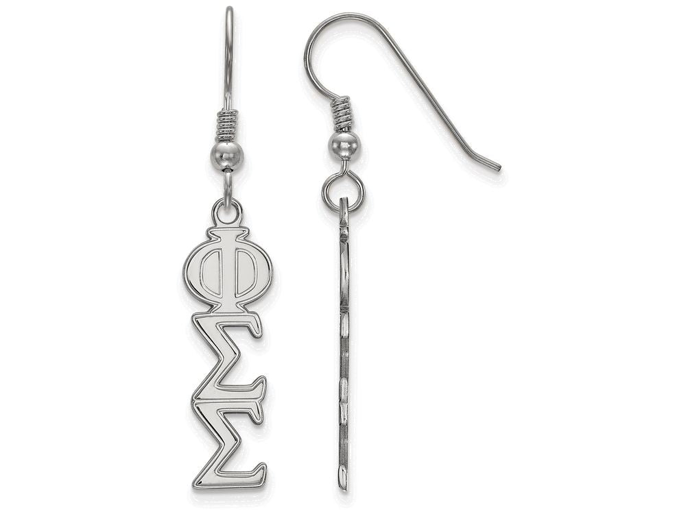 LogoArt Sterling Silver Phi Sigma Sigma Dangle Medium Earrings