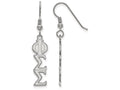 LogoArt Sterling Silver Phi Sigma Sigma Dangle Medium Earrings