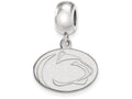 LogoArt Sterling Silver Penn State University Bead Charm Charm Small Dangle Bead Charm
