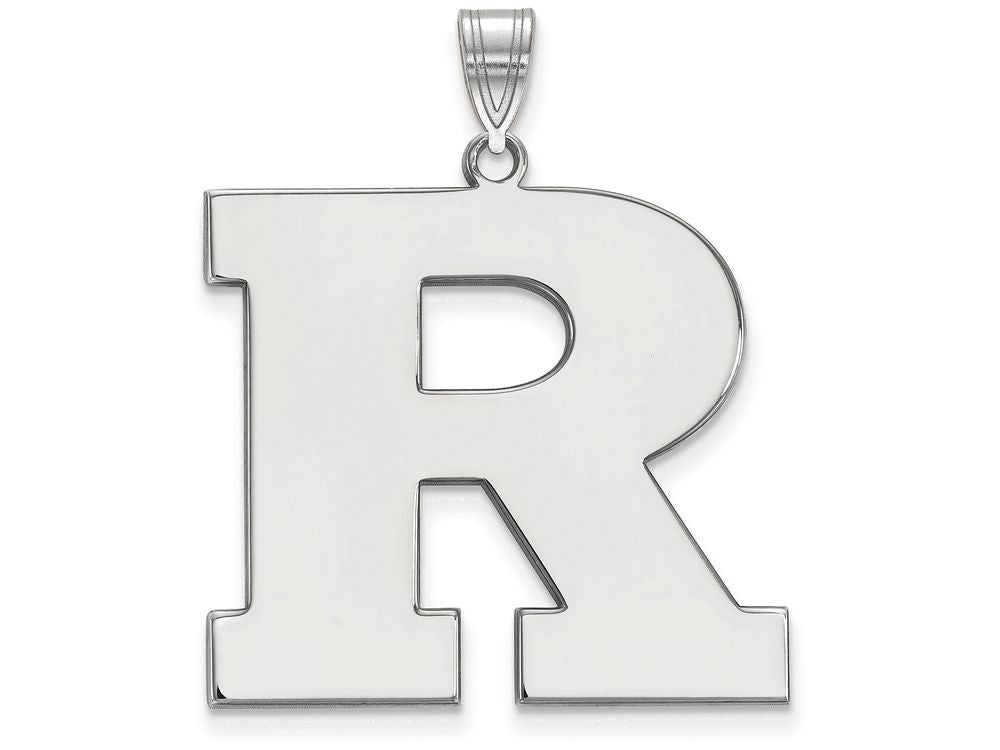 LogoArt Sterling Silver Rutgers XL Pendant Necklace