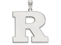 LogoArt Sterling Silver Rutgers XL Pendant Necklace